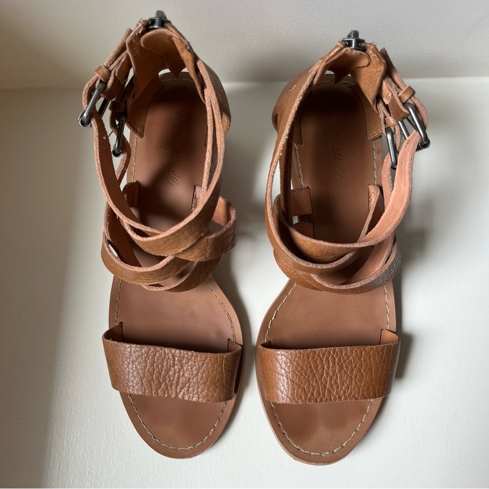 Madewell Lora Block Heel in Tan Leather - Picture 3 of 9